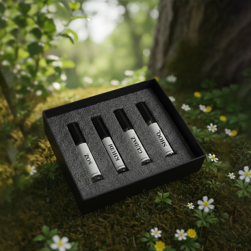 Ghazzal Fragrances – Custom Tester Box (4 × 5ml Perfume Testers)