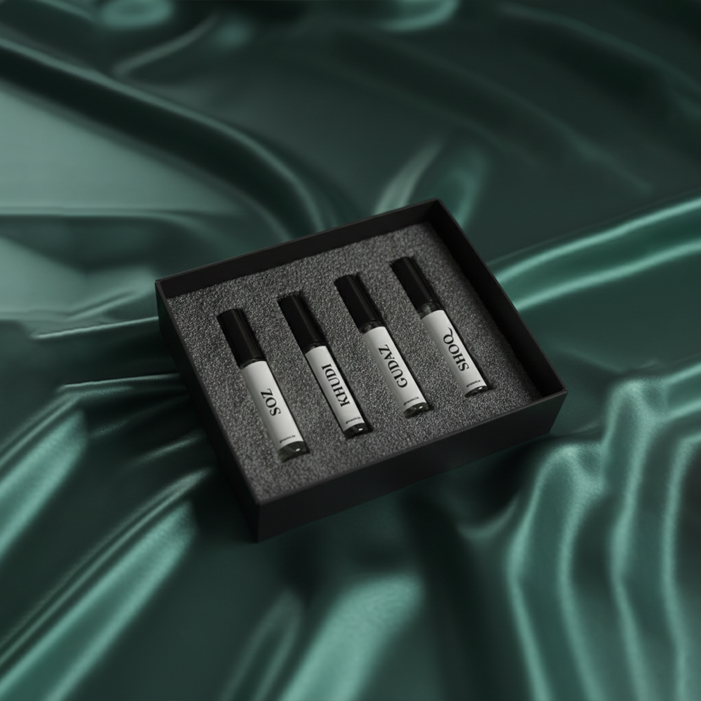 Ghazzal Fragrances – Custom Tester Box (4 × 5ml Perfume Testers)