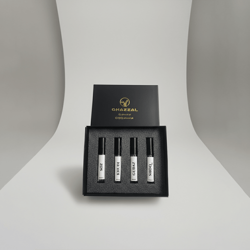 Ghazzal Fragrances – Custom Tester Box (4 × 5ml Perfume Testers) - Ghazzal Fragrances - The Essence of Elegance